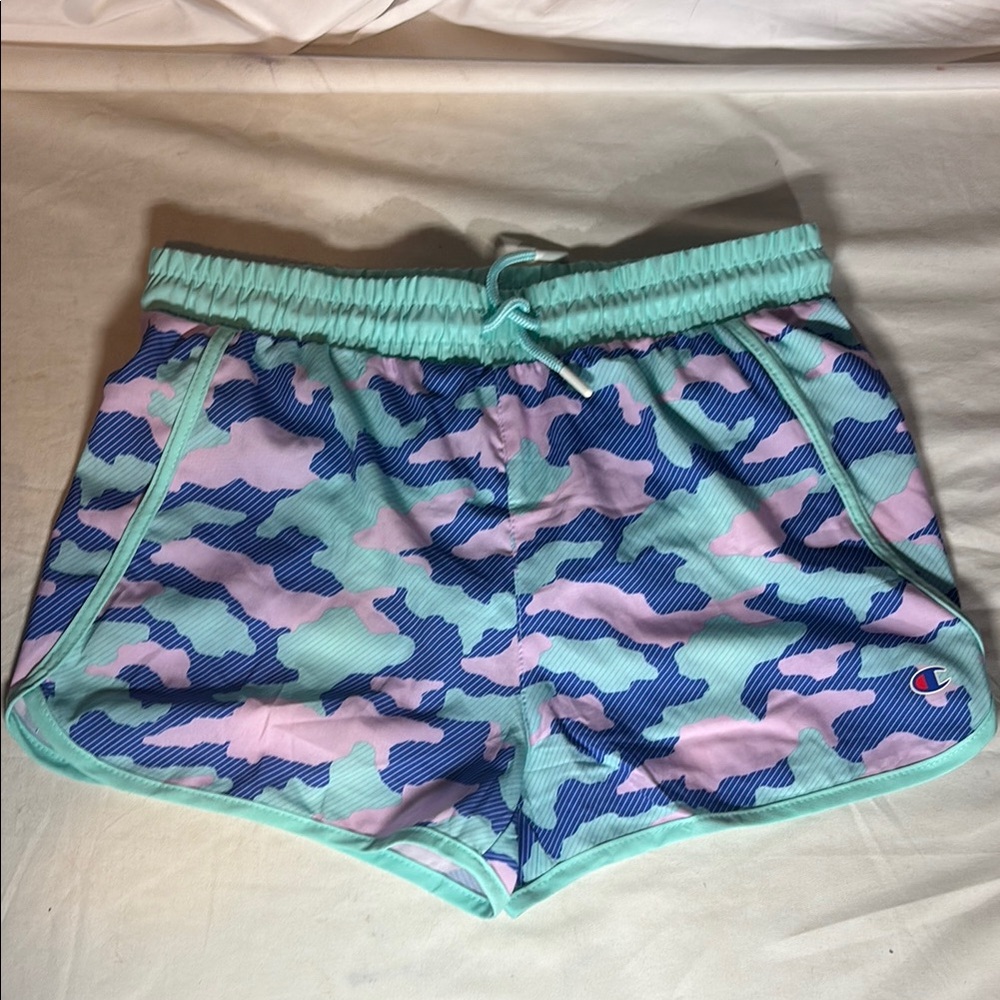 Champion Blue and Pink Camo Shorts